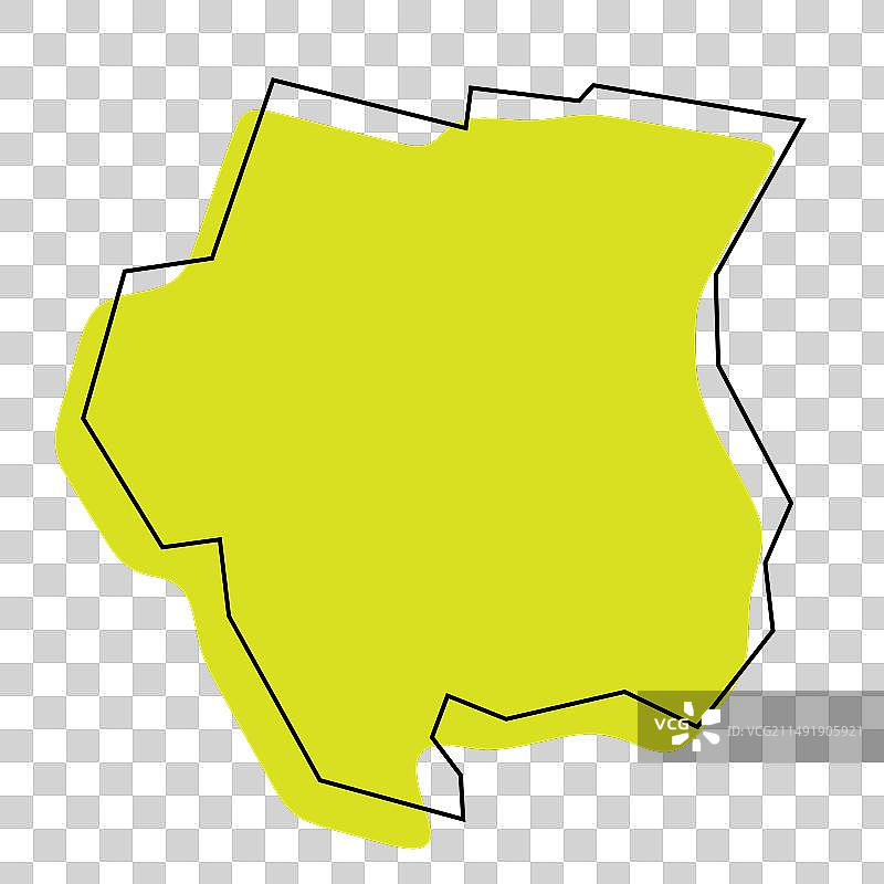 苏里南简易地图图片素材