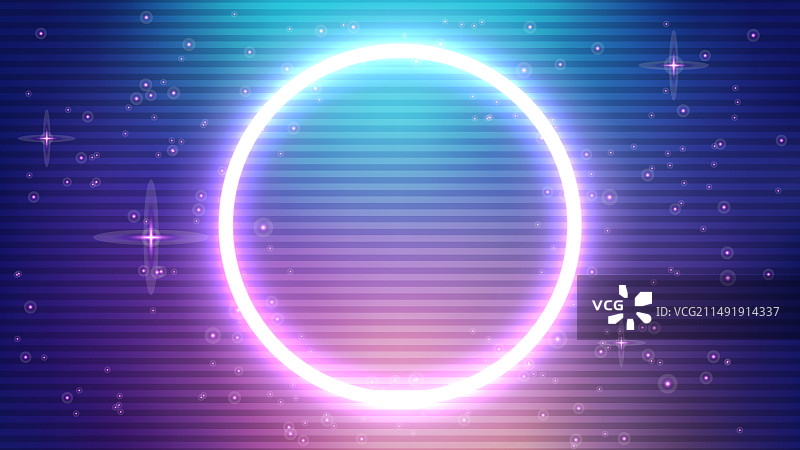 发光霓虹圆形空间背景图片素材