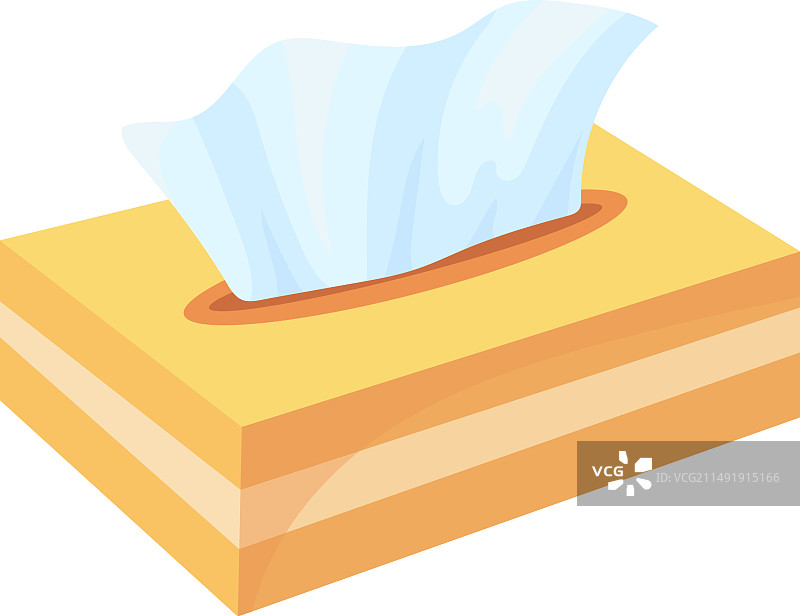 纸巾盒卡通图标纸餐巾包装图片素材