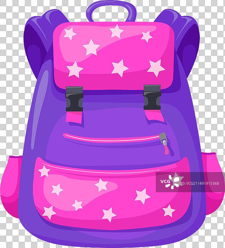 卡通学校女生背包粉色包图片素材