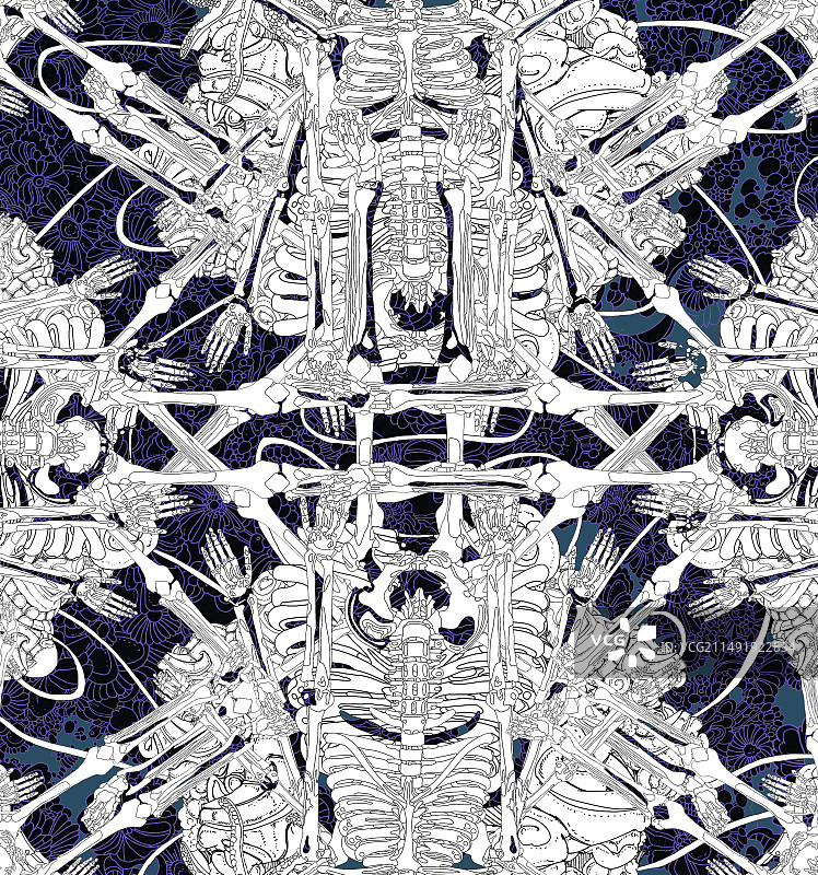 外星生灵，装饰画，丝巾图案素材。图片素材