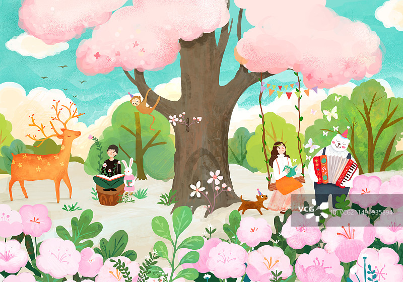 人间四月天图片素材