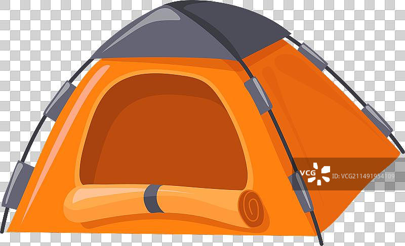 卡通露营帐篷户外旅游图标图片素材