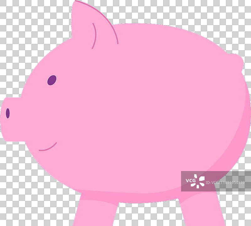 粉色存钱罐颜色图标图片素材