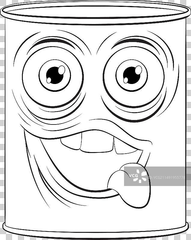 一张面带笑容的快乐的锡罐图片素材