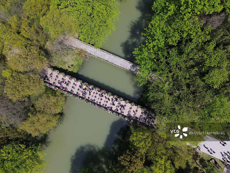 航拍扬州瘦西湖景区图片素材