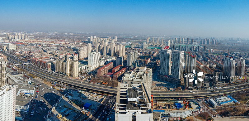 天津 北辰区 北辰公园 地标 航拍 北辰医院 北仓镇图片素材