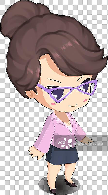 卡通秘书设计，卡通职场女性图片素材