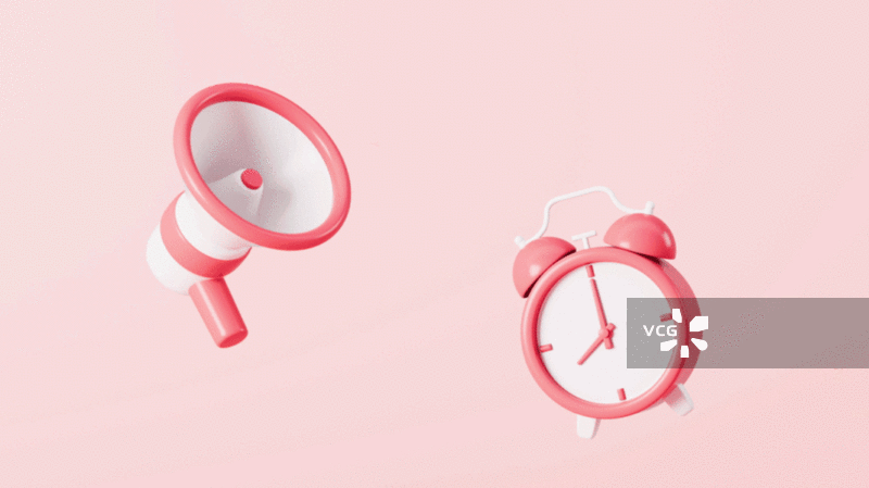 卡通喇叭和闹钟动画图片素材