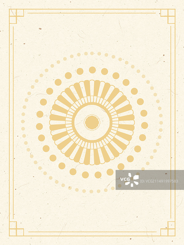 手绘中国传统民族风圆形单色纹样背景图片素材