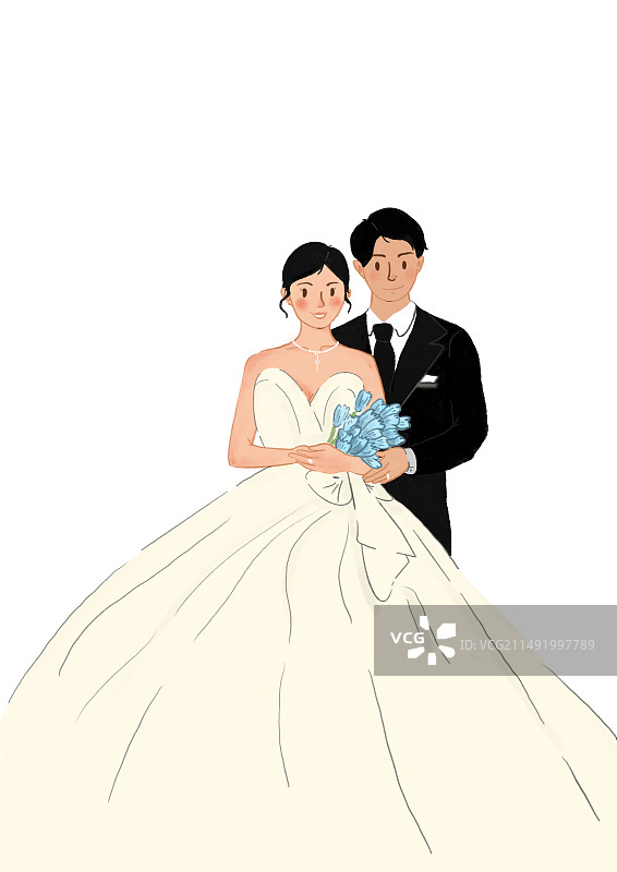 新郎新娘婚纱照图片素材