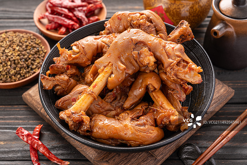美味好吃的麻辣羊蹄图片素材