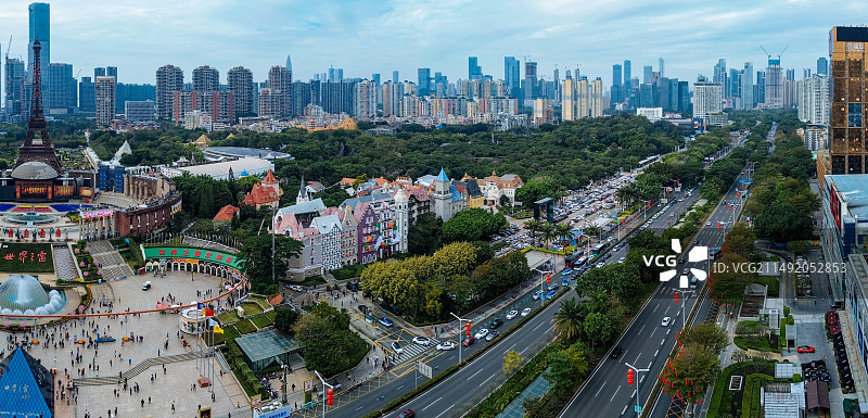 深圳 世界之窗 华侨城 世纪假日广场 深南大道 世纪村 白石洲 (33)-Pano图片素材