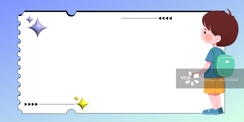 儿童节卡通儿童卡通潮流人物渐变插画清新背景图片素材