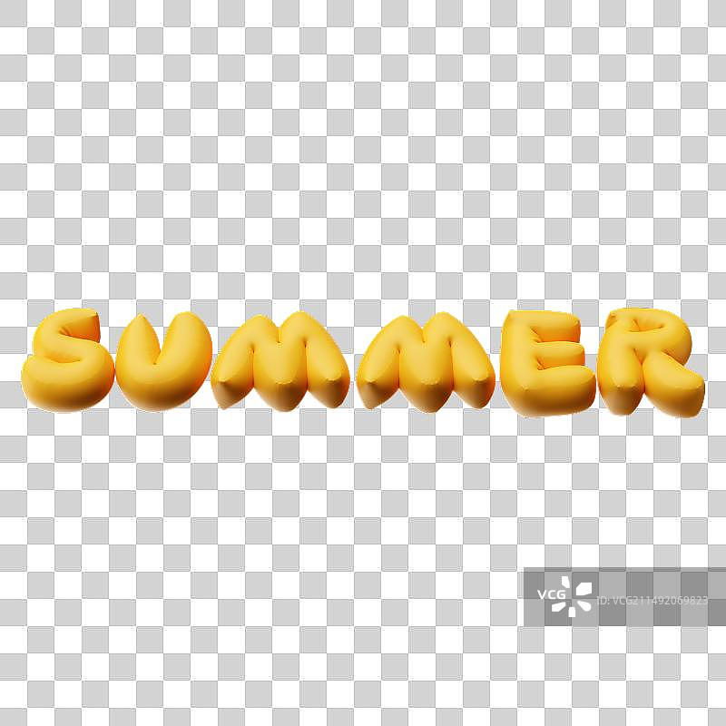 3D立体夏天英文字母免抠元素图片素材