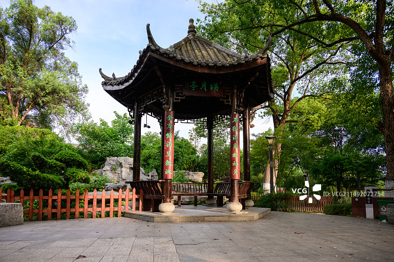 东洲岛清平亭映月亭图片素材