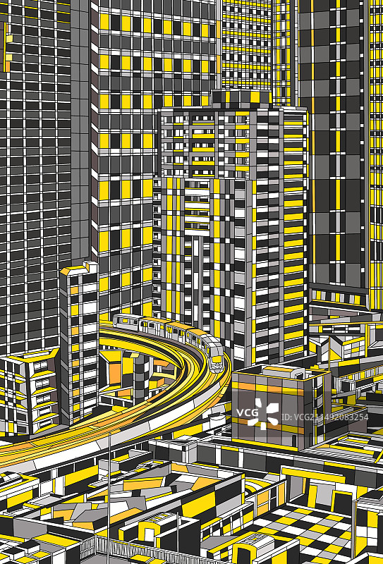 在城市中穿梭图片素材