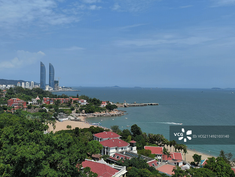 鼓浪屿与厦门岛图片素材