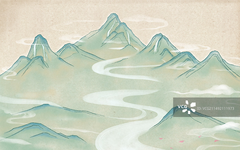 中国风山图图片素材