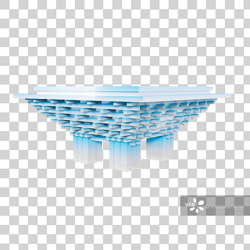 3D渲染的上海地标建筑世博会中国馆城市元素图片素材