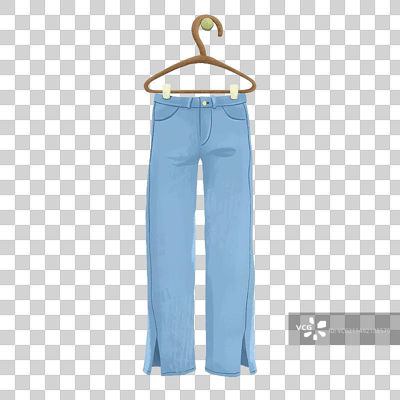 蓝色牛仔裤图片素材