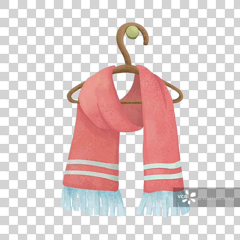 红色羊毛围巾图片素材