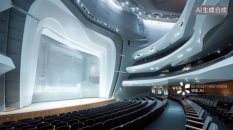 【AI数字艺术】剧院内部写实风格场景图片素材