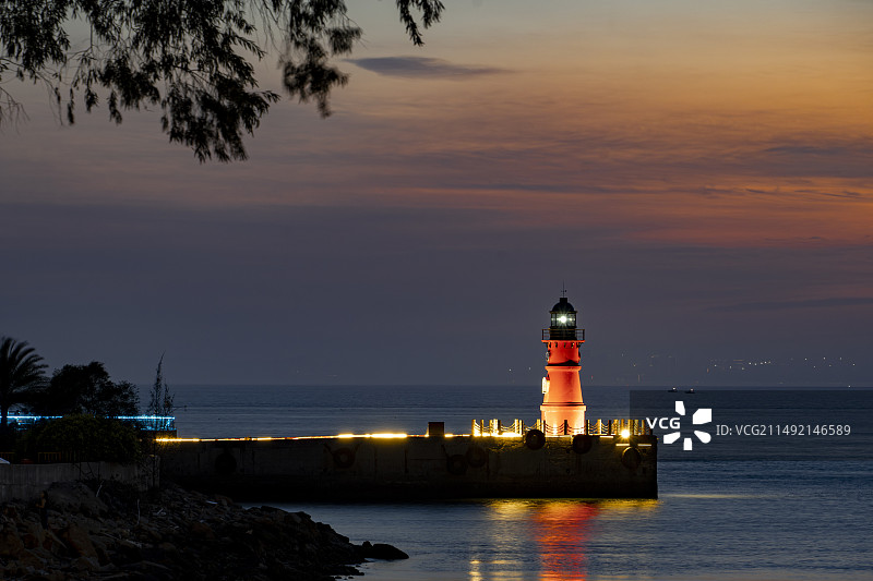 长山尾灯塔图片素材