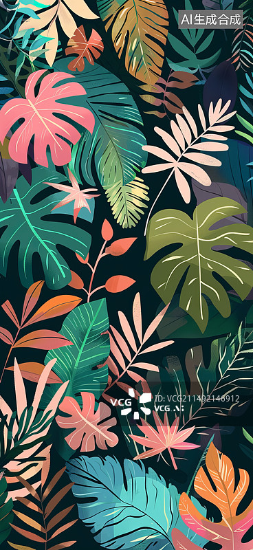 【AI数字艺术】植物边框图片素材