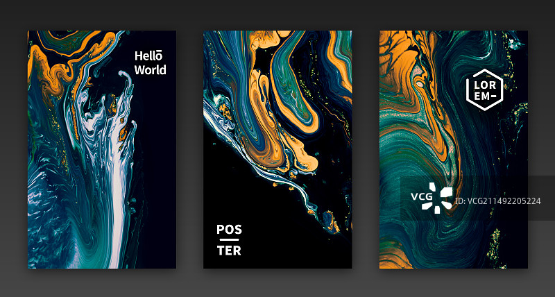自然抽象流体艺术装饰海报图片素材