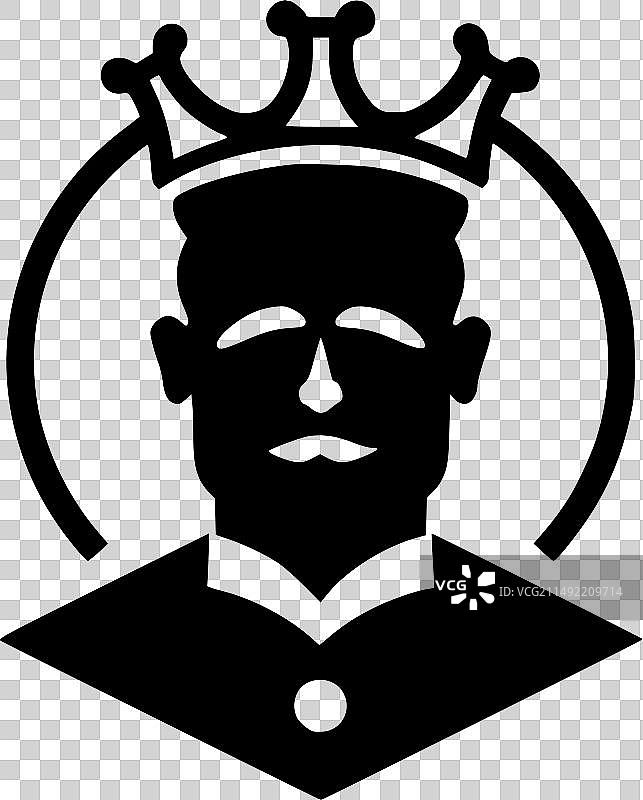 加冕仪式-简约扁平风logo图片素材