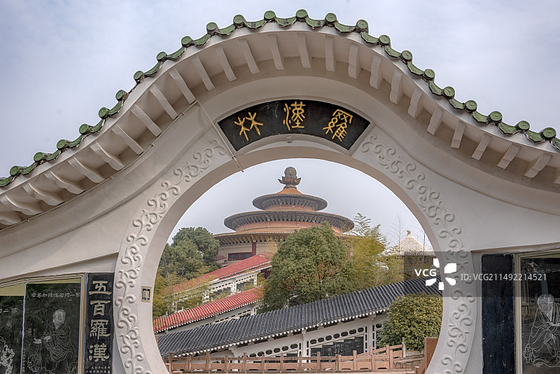 鄂州莲花山碑林罗汉林图片素材