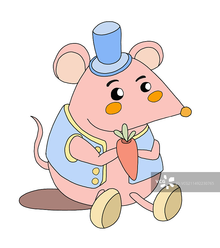 小老鼠插画图片素材