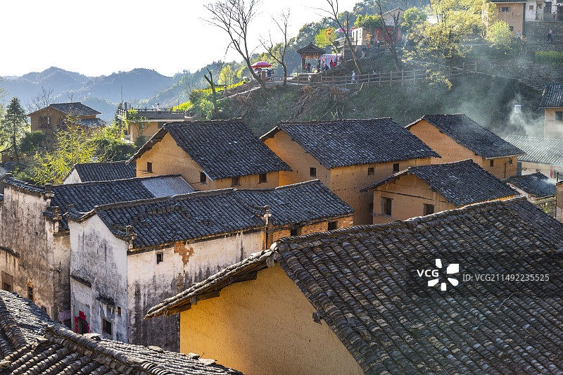 安徽黄山歙县阳产土楼建筑风光图片素材