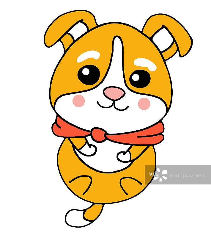 狗狗插画图片素材