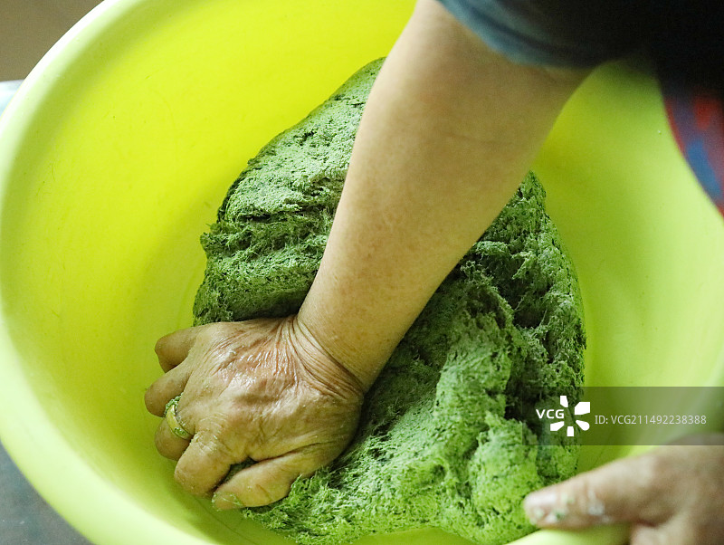 和面团的特写图片素材