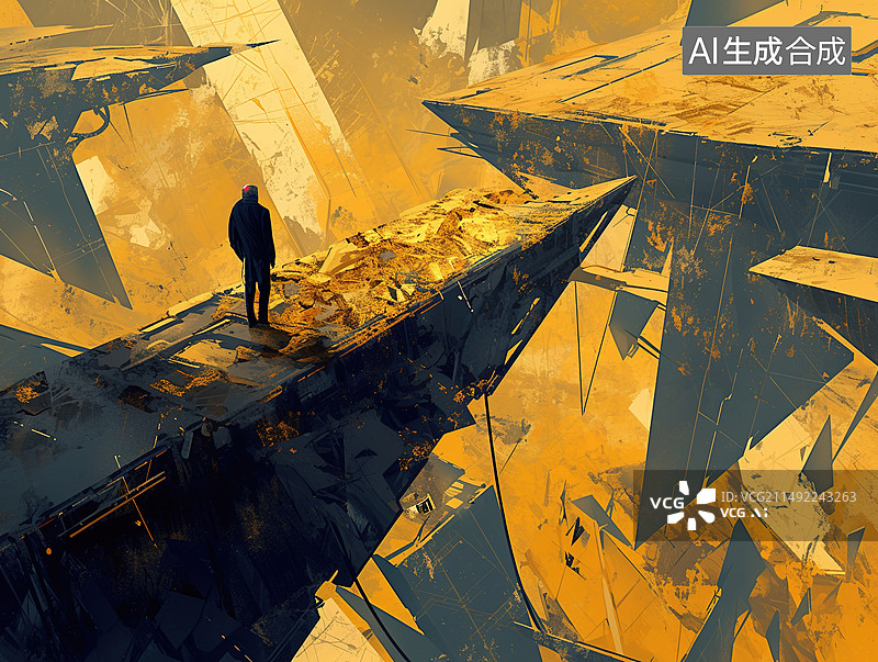 【AI数字艺术】矿山挖矿场景，可用于能源资源插图，黄金，铁矿石，石油等背景图图片素材