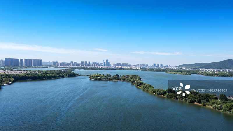 苏州石湖景区夏季风光图片素材