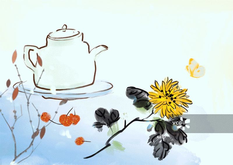 茶叶，茶具，茶壶，茶文化，禅茶一味清新自然高雅艺术水墨动画视频图片素材