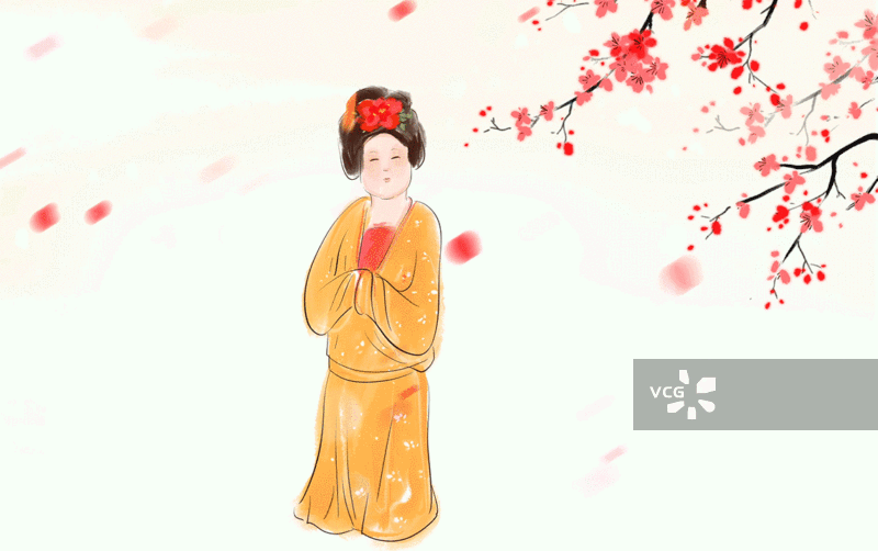 唐朝，诗人，才子佳人，宫廷，美女清新自然高雅艺术水墨动画视频图片素材