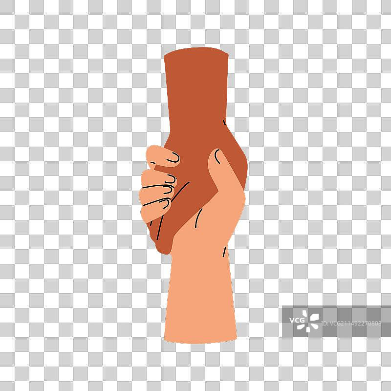 伸出援手，营救两只紧握的手臂图片素材