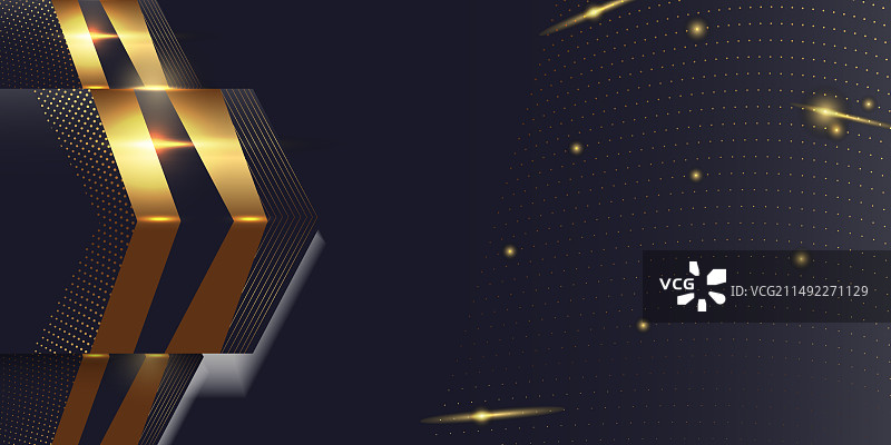 抽象深蓝色和金色线条背景设计图片素材