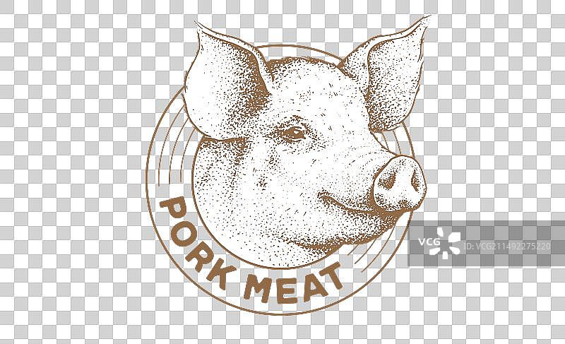 猪头肉标签图片素材