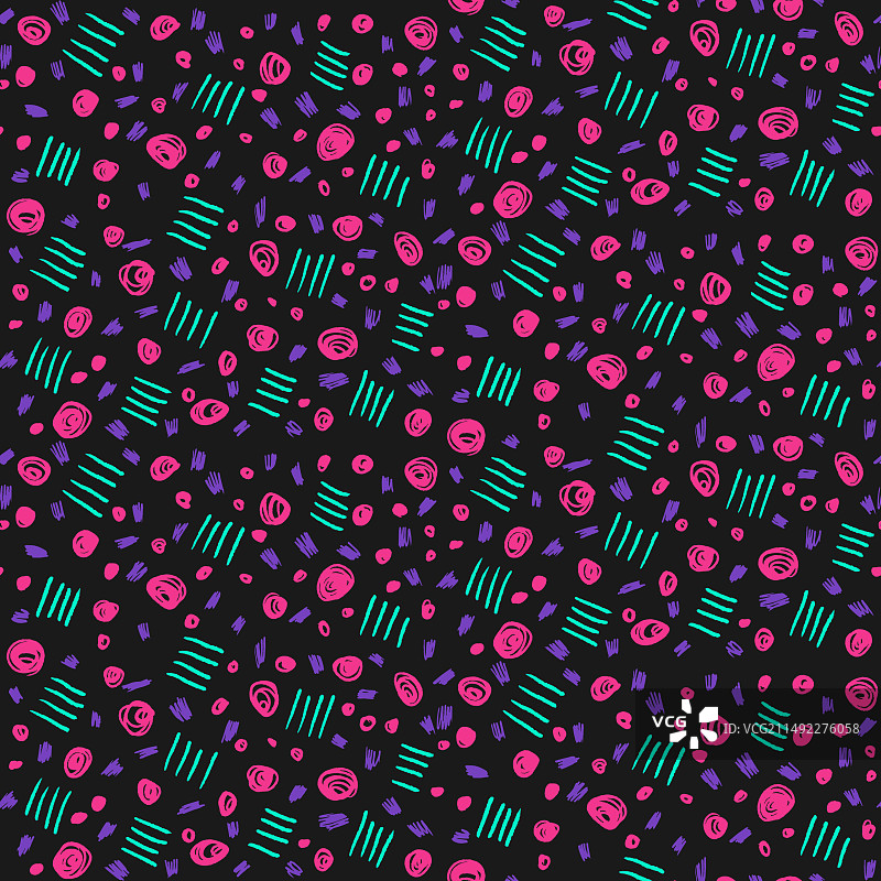 90年代霓虹色涂鸦风格图案图片素材