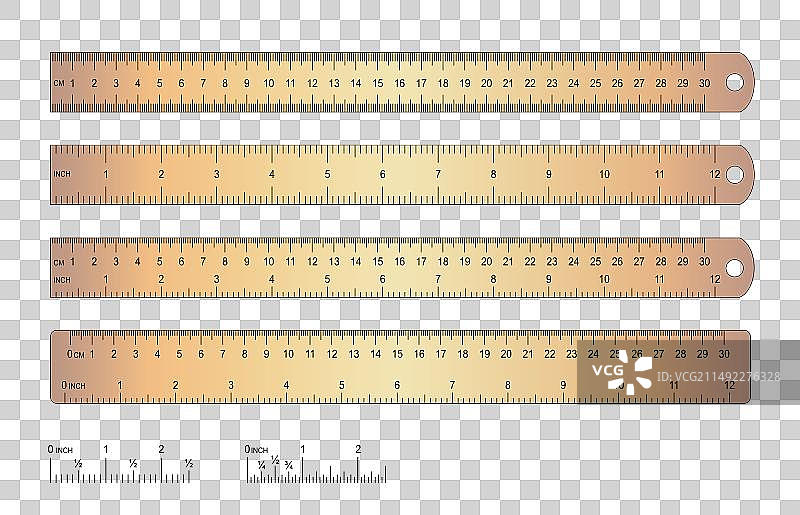 标尺毫米厘米英寸测量刻度条网格图片素材