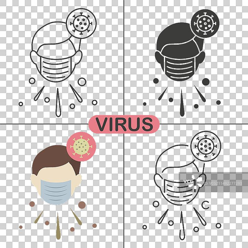 病毒及其治疗相关图标图片素材