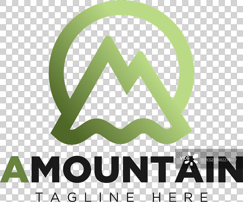 字母A抽象山峰Logo设计图片素材