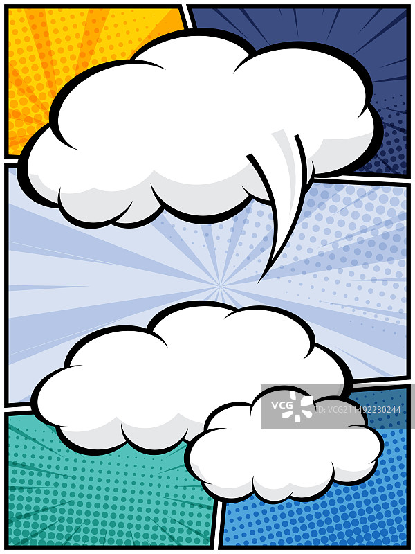 竖版抽象漫画书波普艺术卡通图片素材