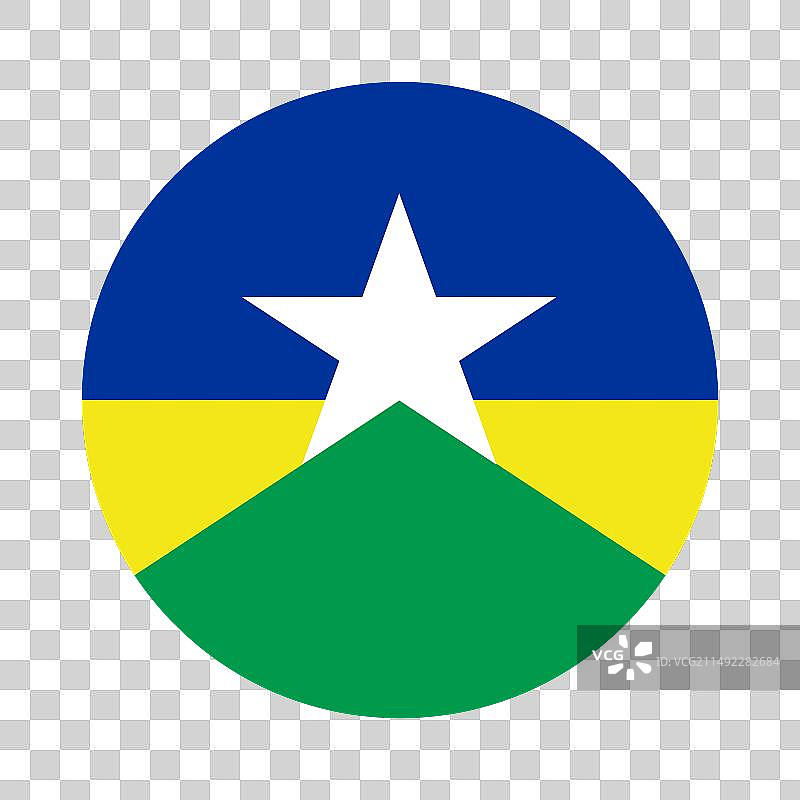 圆形徽章 朗多尼亚旗帜（隔离）图片素材