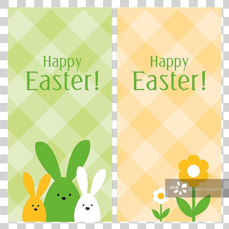 春季庆祝复活节banner与复活节兔子图片素材